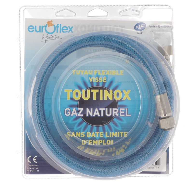 Tuyau gaz naturel 2m durée de vie illimité Euroflex