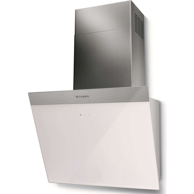 Hotte murale inclinée verre blanc 60cm Faber 5816731