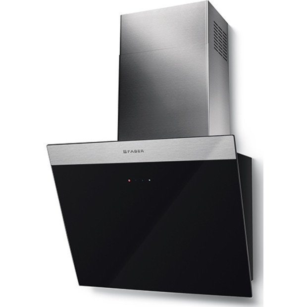 Hotte murale inclinée verre noir 60cm Faber 5816717