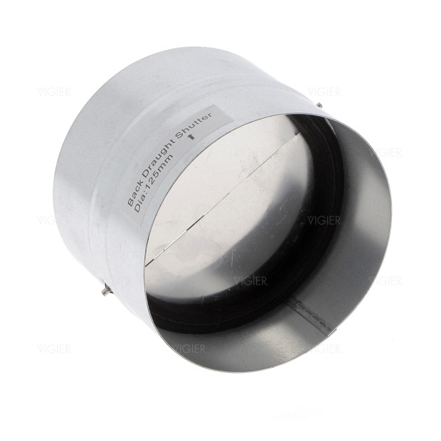Clapet anti-retour universel 125mm en acier pour Hotte