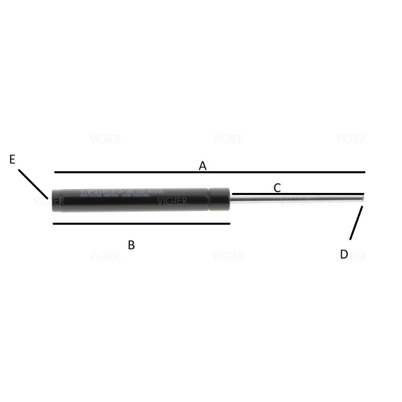 Verin de porte relevable HUWIL 12749C 200N