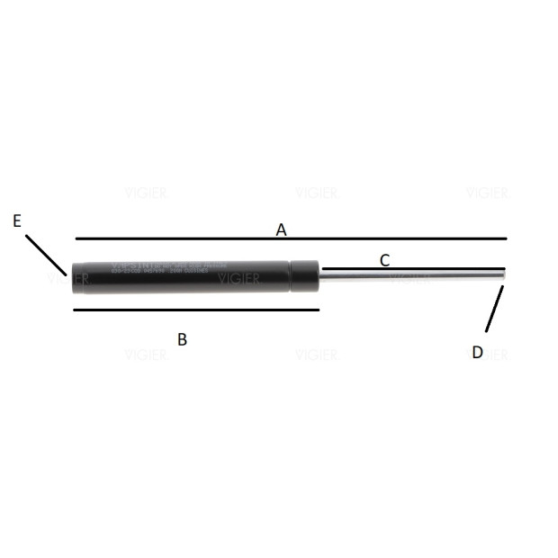 Verin de porte relevable HUWIL 12749C 200N
