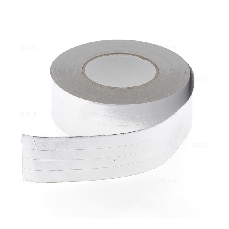 Rouleau de 50m ruban adhesif aluminium pour gaines hotte