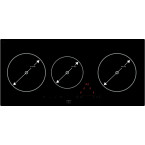 Plaque 3 foyers induction panoramique 6700W Novy 1757/2
