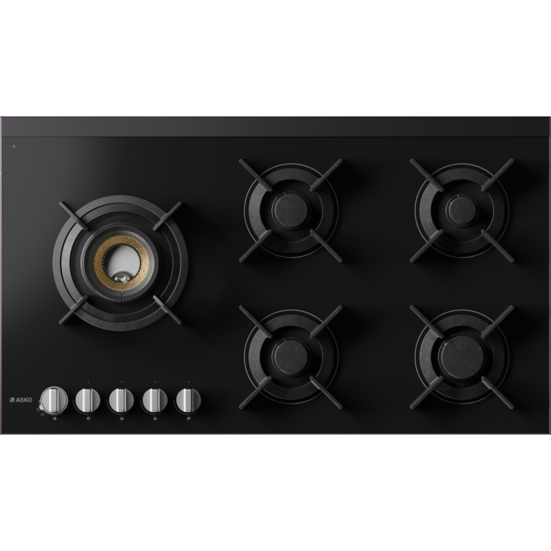 Plaque 90cm 5 gaz wok bruleur volcan fusion Asko