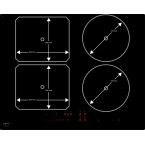 Table induction Power, 4 foyers Novy 65cm