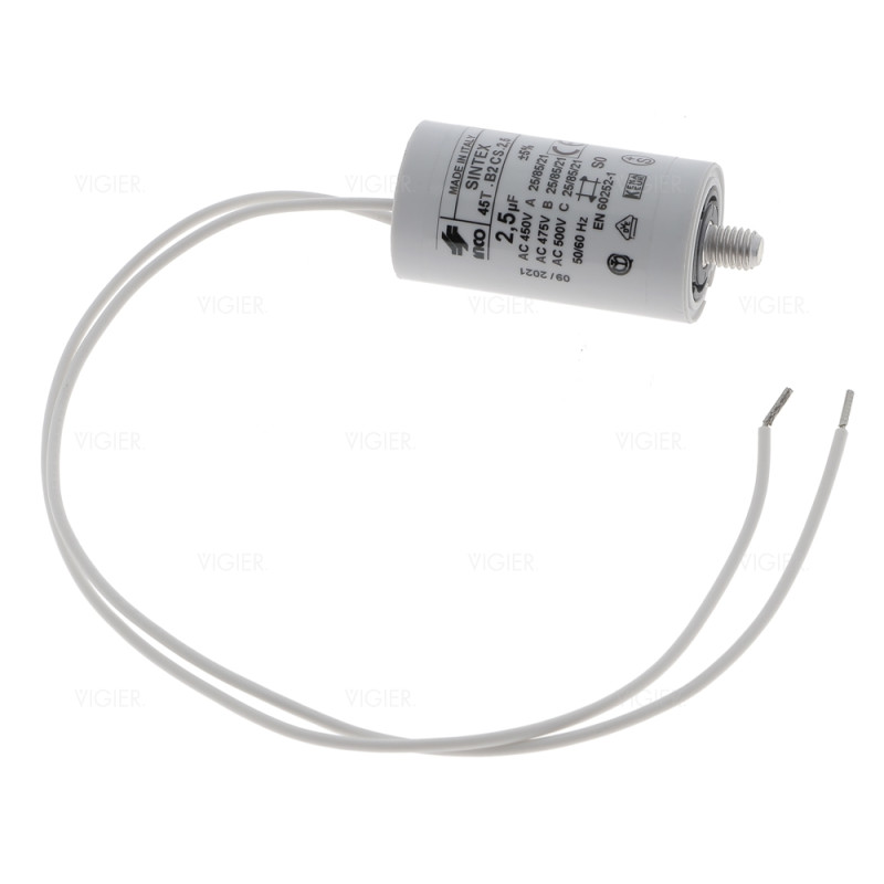 CONDENSATEUR POUR MOTEUR HOTTE NOVY 2.5UF