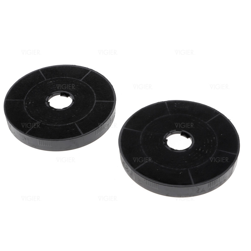 kf001 lot de 2 FILTRES CHARBON ROND HOTTE SILVERLINE 15.8CM