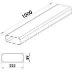 Tubage plat double male hotte Novy 906401
