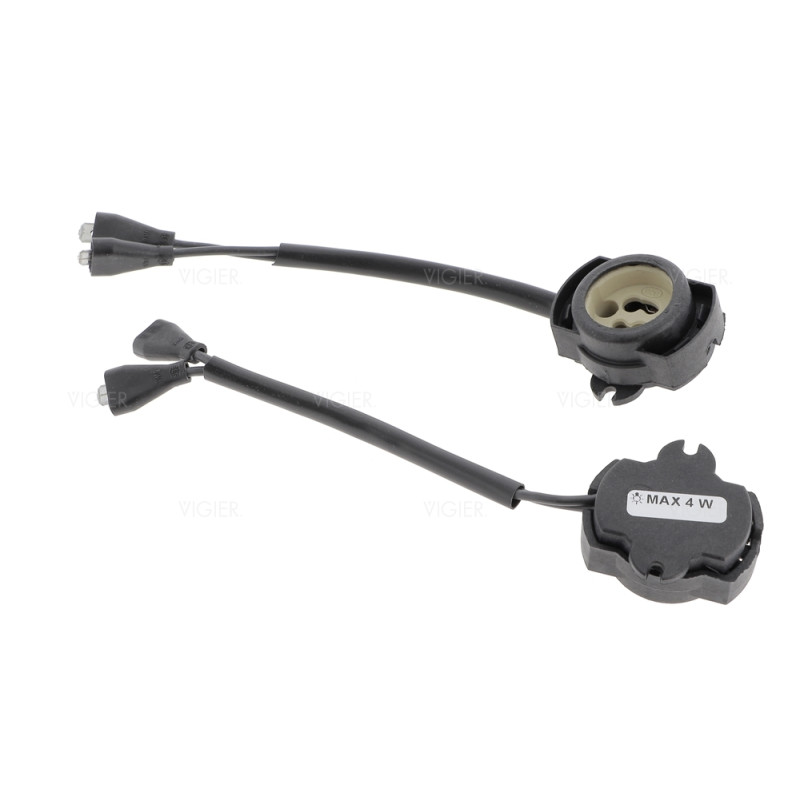 KIT 2 LAMPES HALOGENE 50W 230V AVEC DOUILLES HOTTE ROBLIN