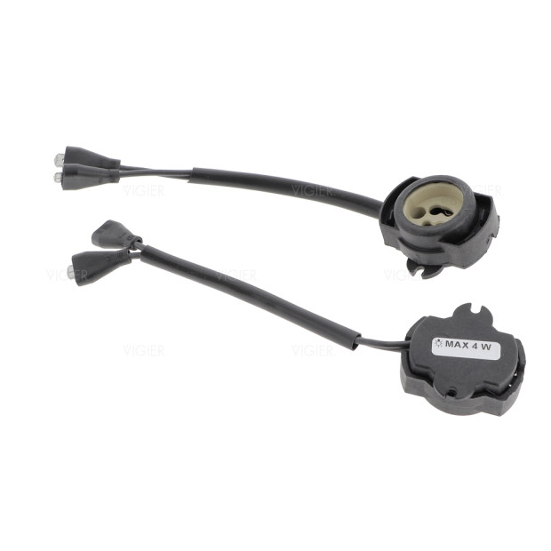 KIT 2 LAMPES HALOGENE 50W 230V AVEC DOUILLES HOTTE ROBLIN