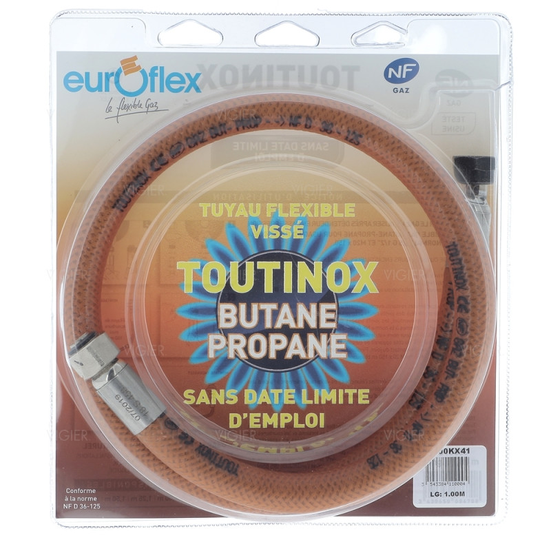 Tuyau gaz butane/propane 1m durée de vie illimité Euroflex