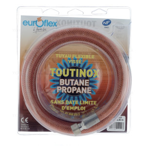 Tuyau gaz butane/propane 2m durée de vie illimité Euroflex