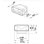 Adaptateur angle femelle/male tubage plat hotte Novy 906405