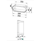 Adaptateur sortie BORA vers tube rectangulaire 222x89mm