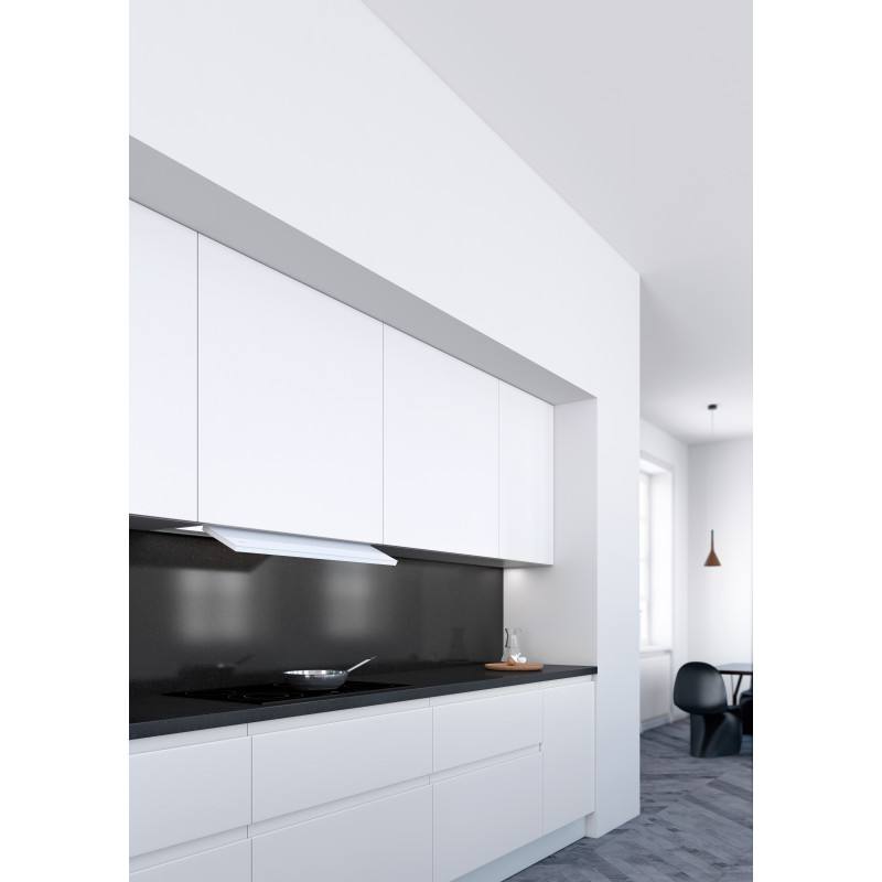 Hotte intégrée Novy FUSION, verre Blanc 820mm