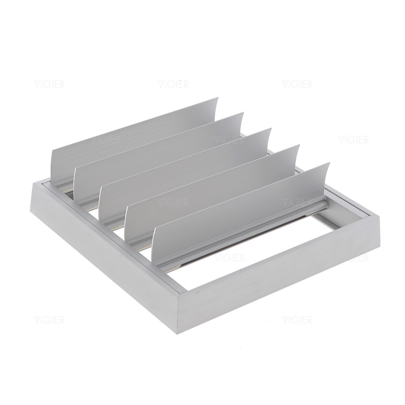 CLAPET DE FACADE ALUM MURAL POUR HOTTE EVACUATION 210X210MM
