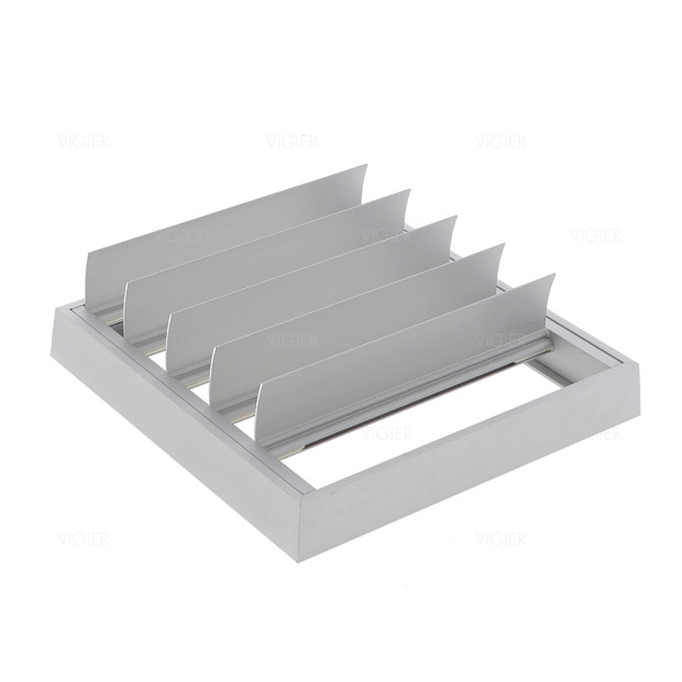 CLAPET DE FACADE ALUM MURAL POUR HOTTE EVACUATION 210X210MM