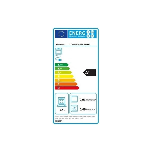 Four multifonction pyrolyse Electrolux 72l