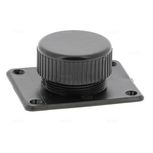 Pied réglable noir pour meuble bas Diam 65mm.h25mm