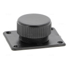 Pied réglable noir pour meuble bas Diam 65mm.h25mm