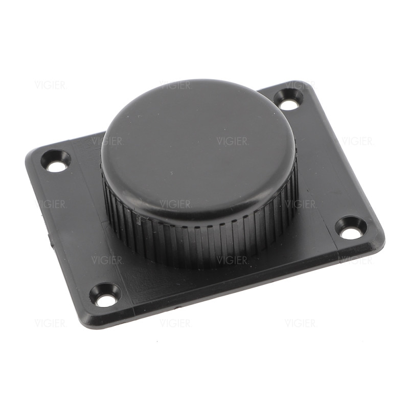 Pied réglable noir pour meuble bas Diam 65mm.h25mm