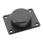 Pied réglable noir pour meuble bas Diam 65mm.h25mm