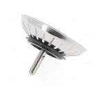 Bonde a panier 3,5" tige 2008, 20 encoches pour evier Blanco