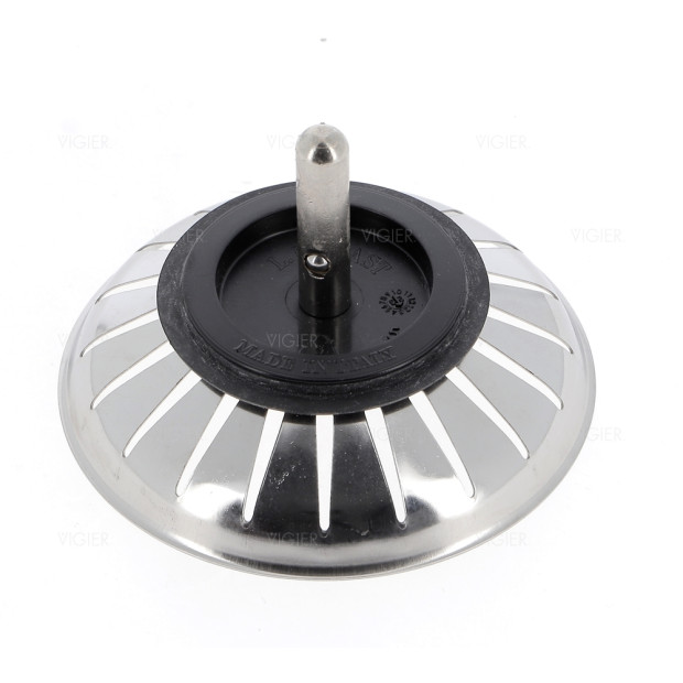 Bonde a panier 3,5" tige 2008, 20 encoches pour evier Blanco