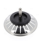 Bonde a panier 3,5" tige 2008, 20 encoches pour evier Blanco