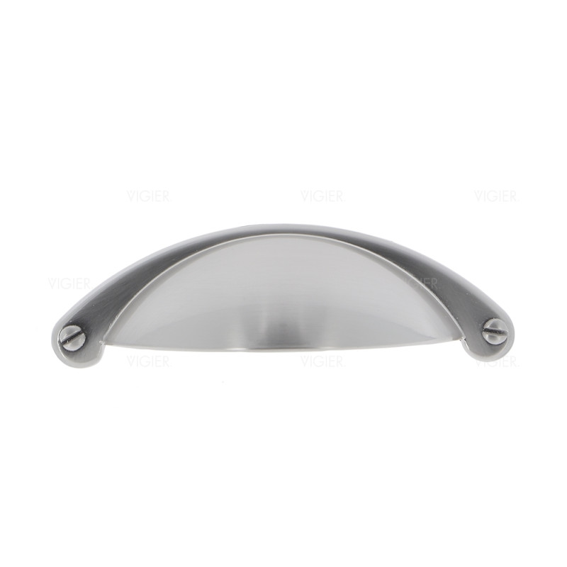 Poignee de meuble poignee coquille coloris acier inox