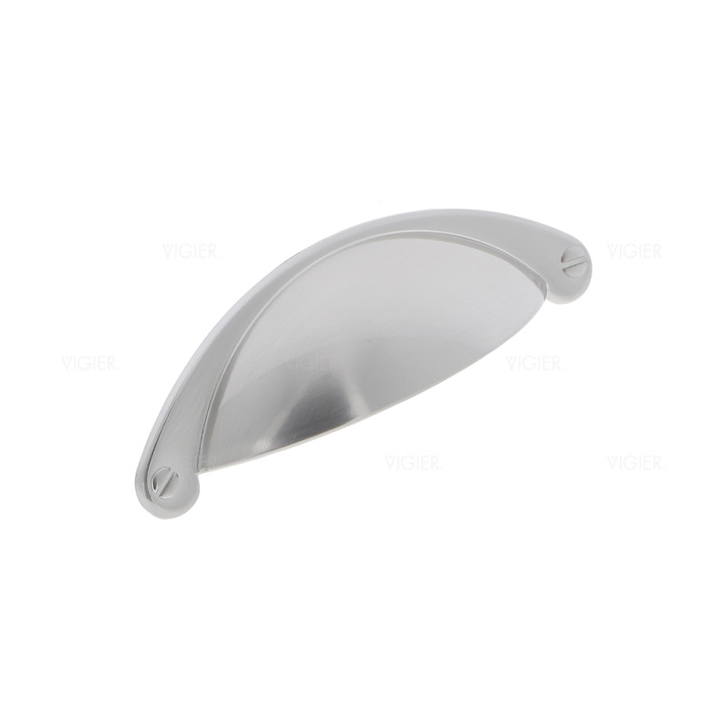 Poignee de meuble poignee coquille coloris acier inox