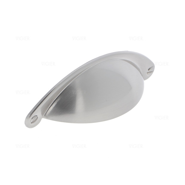 Poignee de meuble poignee coquille coloris acier inox