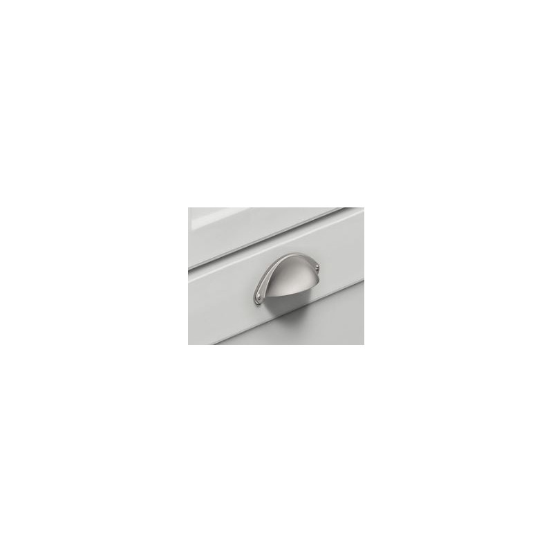 Poignee de meuble poignee coquille coloris acier inox