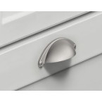 Poignee de meuble poignee coquille coloris acier inox