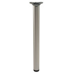 Pied rond en acier inox brosse hauteur 900mm diamètre 60mm