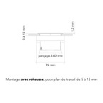 Bloc prise 16a à encastrer affleurant avec Usb A -Usb C