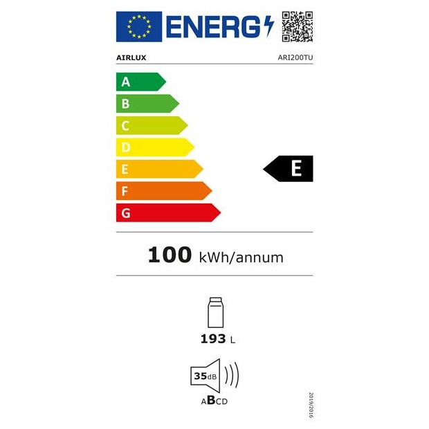 Réfrigérateur intégrable tout utile AIRLUX