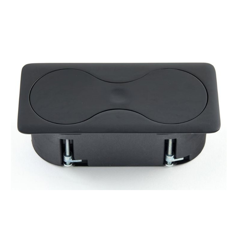 Bloc 2 prises EIGHT rectangulaire affleurant Noire
