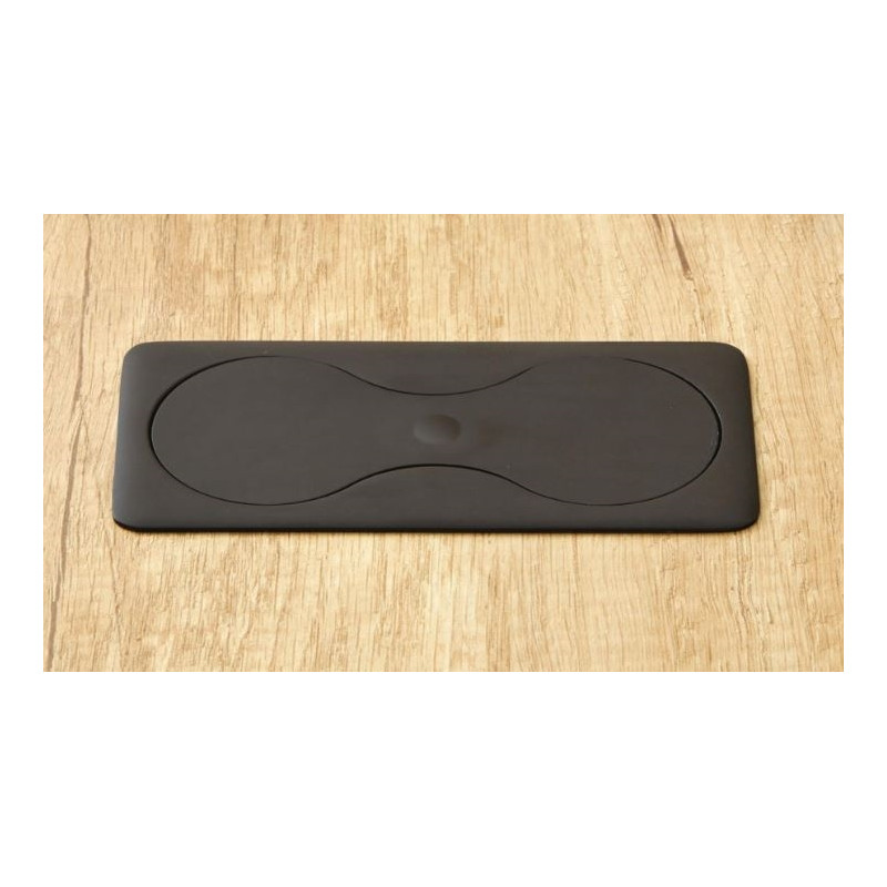 Bloc 2 prises EIGHT rectangulaire affleurant Noire