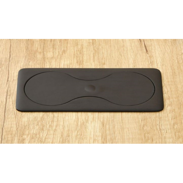 Bloc 2 prises EIGHT rectangulaire affleurant Noire