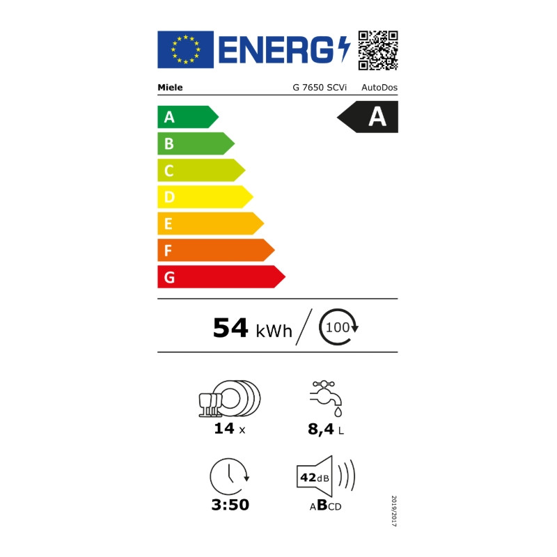 Lave vaisselle full intégrable 42db 14 couverts Miele