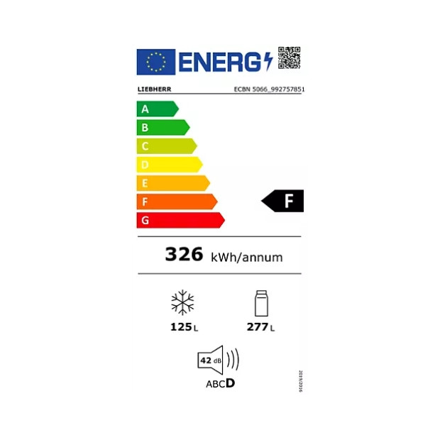 Réfrigérateur combiné intégrable biofresh 75cm Liebherr