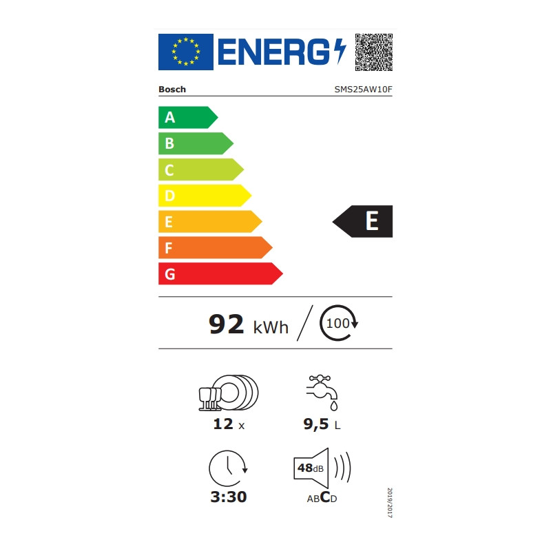 Lave vaisselle pose libre 48db 12 couvert Bosch