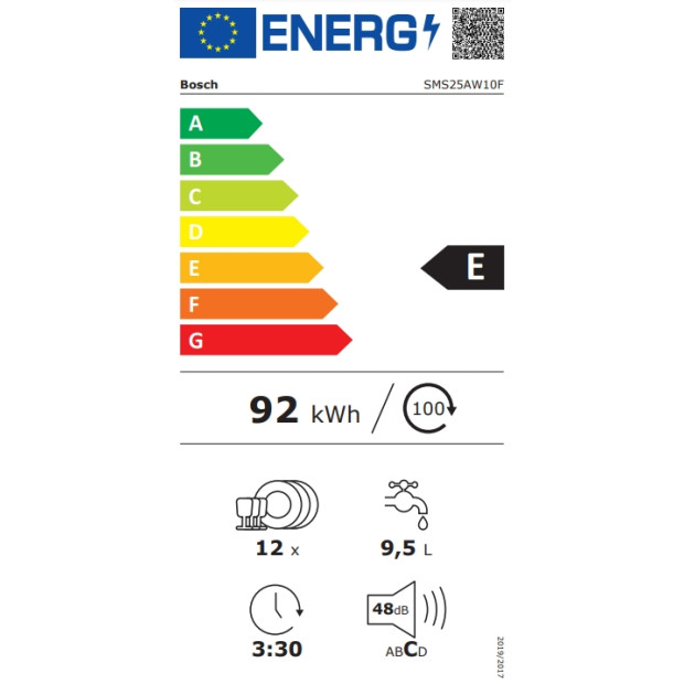 Lave vaisselle pose libre 48db 12 couvert Bosch