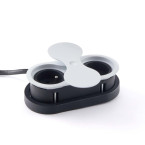 Bloc 1 prise 16A et USB-A Eight Affleurant à encastrer Blanc