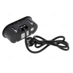 Bloc 1 prise 16A et USB-A Eight Affleurant à encastrer Noir