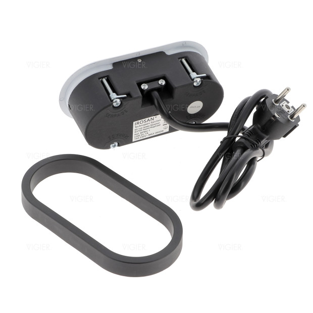 Bloc 1 prise 16A et USB-A Eight Affleurant à encastrer Blanc