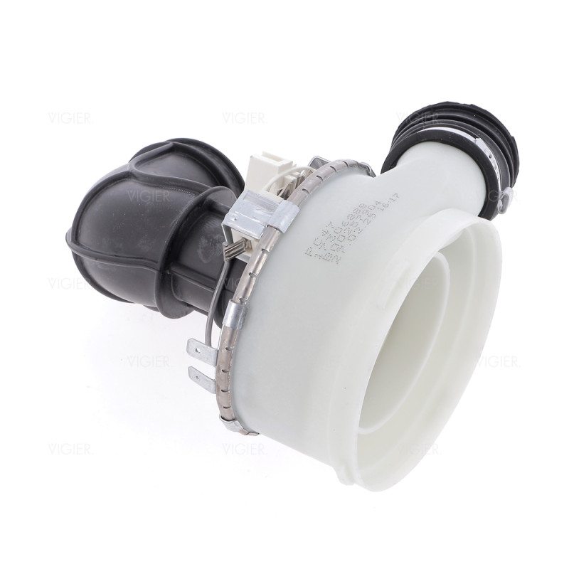 Bloc resistance avec durite (cuve/moteur) lave vaisselle