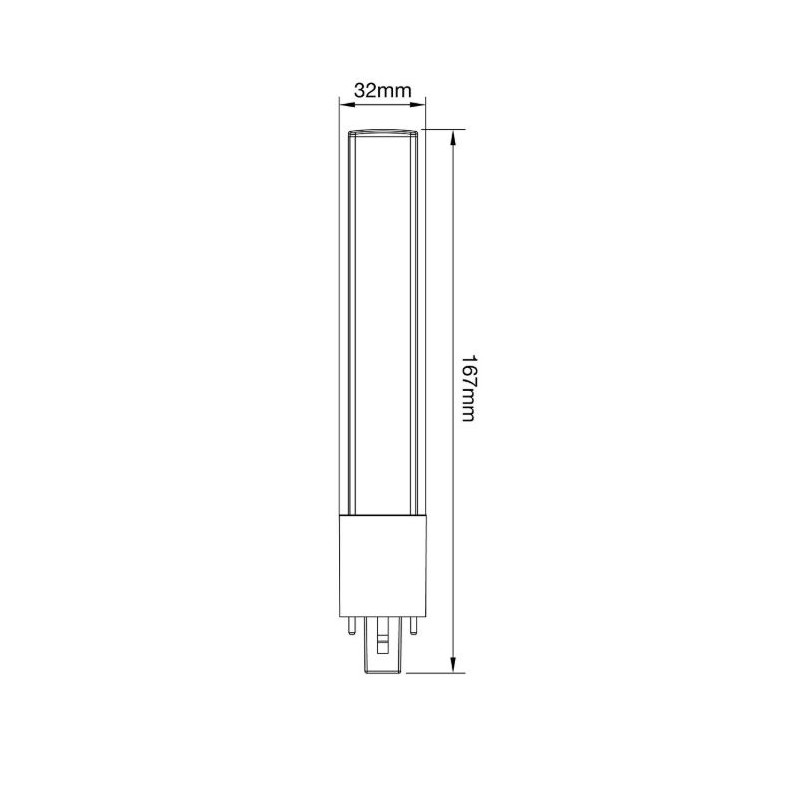 Lampe neon 2 pin 9W G23 hotte Roblin Faber